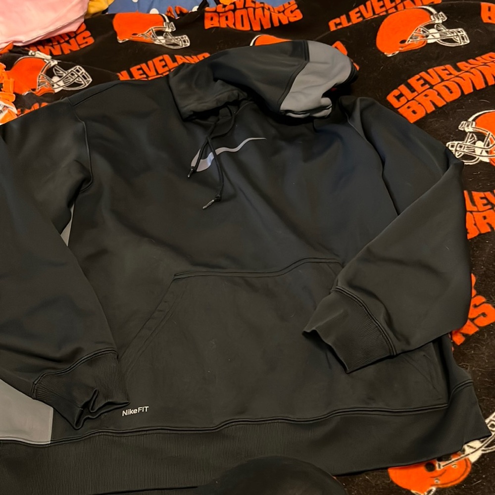 Black grey Nike fit hoodie